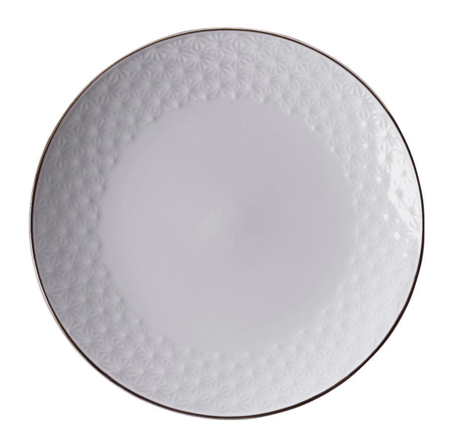 TOKYO DESIGN - ASSIETTE OR ET BLANC